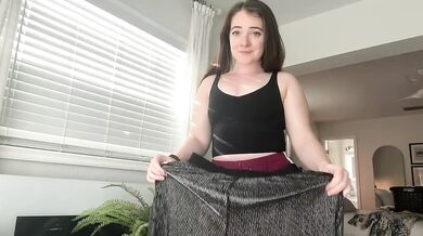 Flexibility Challenge in See-Through Pants WITH NO UNDIES!!