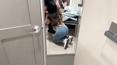 Risky Quickie With Asian Beauty in Target Dressing Room