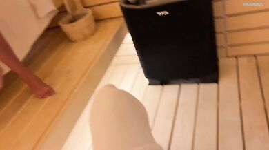Sex with a hot stranger in the sauna after the gym