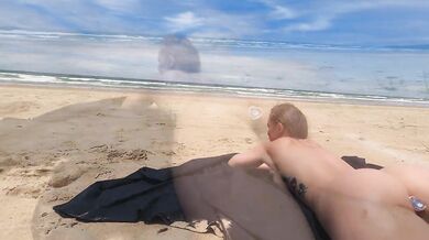 Letting Horny Strangers Watch Me Stuff my Swimsuit in my ASS! on Public Beach