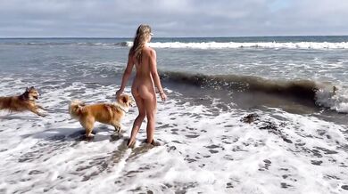 Nude Sunbathing at a Public Beach