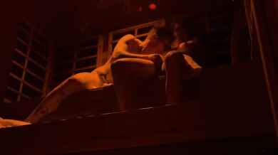 Caught masturbating in sauna by stranger