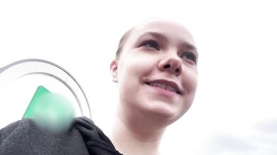 Almost caught! 18 yo teen fucks in the car! DirtyTALK