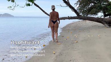 Nude beach walking
