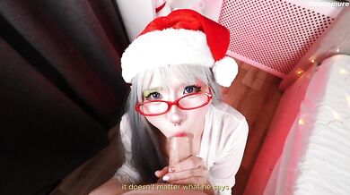 Braces Christmas Elf Gets Massive Creampie & Covered in Cum – Petite Cosplay