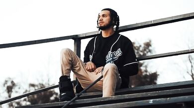young hot latino with a big cane