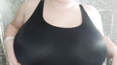 Huge big boobs massage asmr
