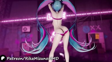 Dynamic Swing dance - Hatsune Miku (Rabbit Hole Cosplay) | 3D Vocaloid MMD R-18