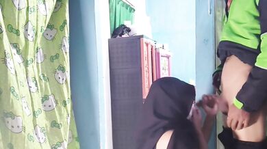 Lagi colmek Kepergok ojol pengantar makanan