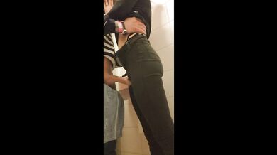 Fit Young Couple Having Secretly Horny Sex In Public Toilet