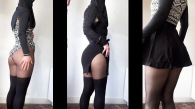 Different outfits try on haul: miniskirts, dresses, pantyhose
