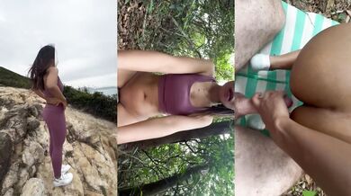 Sex in forest during hiking with naughty Indonesian girl