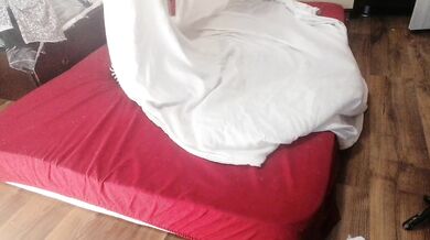 Amateur MILF does yoga naked, hairy pussy, big ass, big tits.