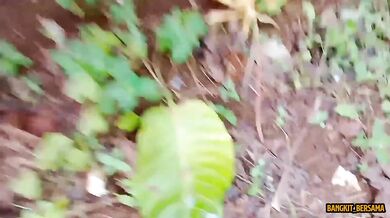 INDONESIAN DICK - Feeling Horny While Walking in the Cassava Garden to Masturbate and Cum a lot