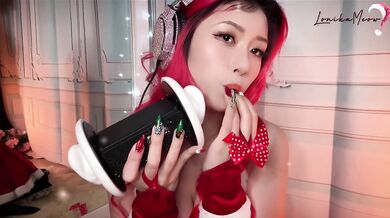 ASMR Lick,Santa Baby,Ear Lick,Ahegao Ear Lick,港女 LonikaMeow,sucking mouth sounds,舔耳 香港ASMR 廣東話arms