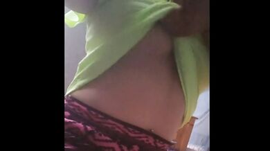 The busty stepdaughter is very horny and sends her stepfather homemade porn