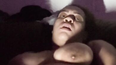 Big titty Redbone MILF rough throat fuck and facial