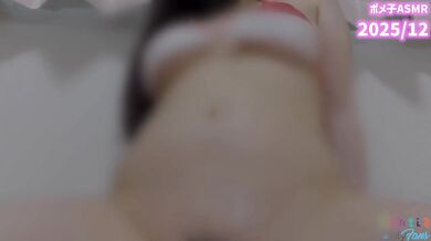 [ASMR] Santa cosplay with lots of lotion and intercrural sex [Amateur] Asian Big Tits
