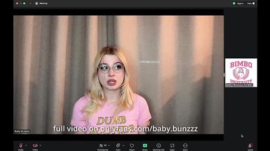 Teacher Sucks Dick During Online Class in Front of Students | Baby Bunzzz