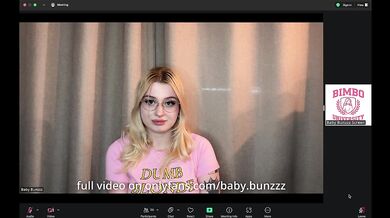 Teacher Sucks Dick During Online Class in Front of Students | Baby Bunzzz
