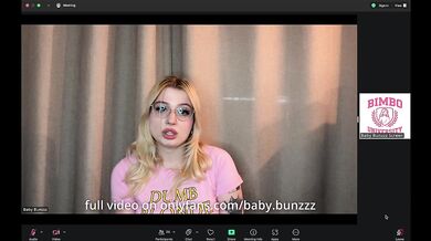 Teacher Sucks Dick During Online Class in Front of Students | Baby Bunzzz
