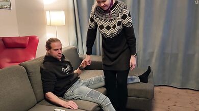 Why would you wanna watch TV when you can get a hand and blowjob?!