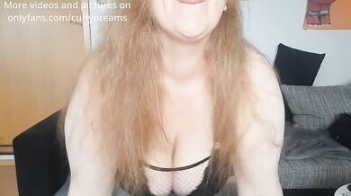 Curly_Dreams In a mesh dress