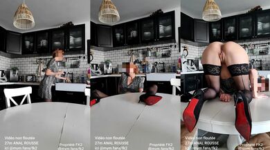 FK2 - MILF rousse se fait enculer nature par son jeune voisin sur la table de la cuisine