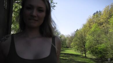 Forester fucks hot girl in the forest - Fiona Fuchs POV