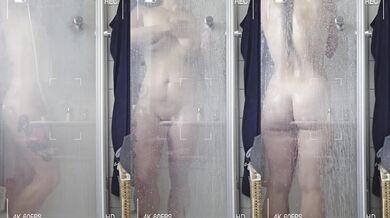 POV - Secretly watch your german slut taking a shower