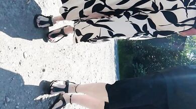 Walk with grandma in Birkenstocks