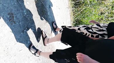 Walk with grandma in Birkenstocks