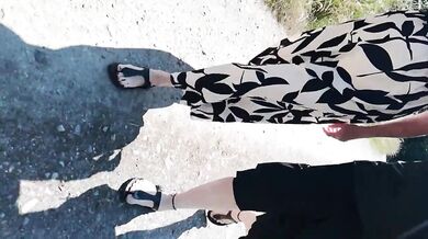 Walk with grandma in Birkenstocks