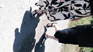 Walk with grandma in Birkenstocks