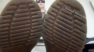 If you clean my boots like a good boy, I'll put my feet on your miserable face
