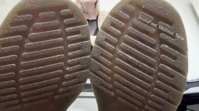 If you clean my boots like a good boy, I'll put my feet on your miserable face