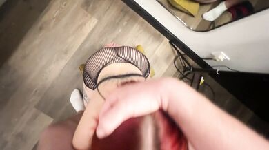 She Couldn't stop sucking my dick. Close Up Sloppy Blowjob and Spit - Drew Rogue