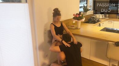 He fucked me on our bar chair and on our kitchen counter. He took me hard and fucked my ass.