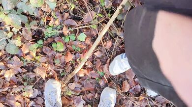 Risky Handjob on Busy Hiking Trail - We Almost Got Caught