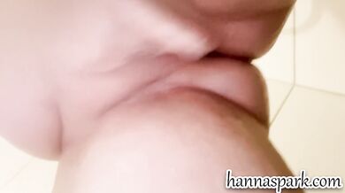 18 yo blonde big tit teen fucks her wet pussy