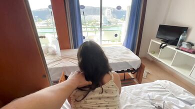 Sharing the hotel room with my horny Stepsister