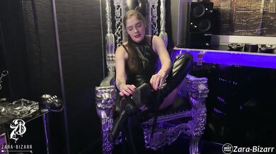 XXL STRAPON FUCK FOR THE CHASTE MINI COCK - ZARA BIZARR