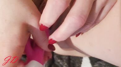 Jade's fuck holes are pampered with rabbit vibrator and fingers (2)