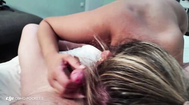 Wild sex with the stepmother who wanted to cheat on her husband... a big slut...
