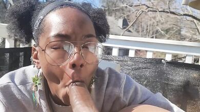 Fresh Air in her lungs and dick in her throat