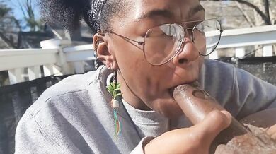 Fresh Air in her lungs and dick in her throat