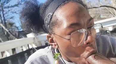 Fresh Air in her lungs and dick in her throat
