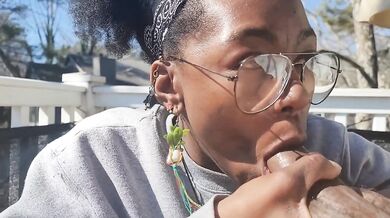 Fresh Air in her lungs and dick in her throat