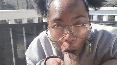 Fresh Air in her lungs and dick in her throat