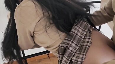 Finally!!! My fantasy of having sex with a classmate in the classroom!!